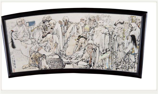 十八罗汉图 高杜平